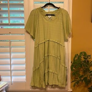 Flowy green tired dress